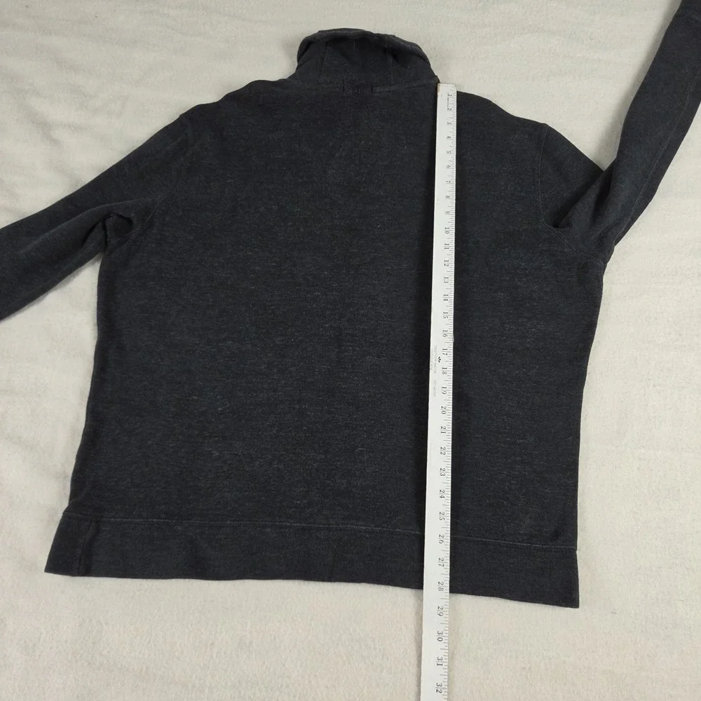 Vtg Polo Ralph Lauren Button Shawl Neck Sweater Mens XXL Charcoal Dark Gray